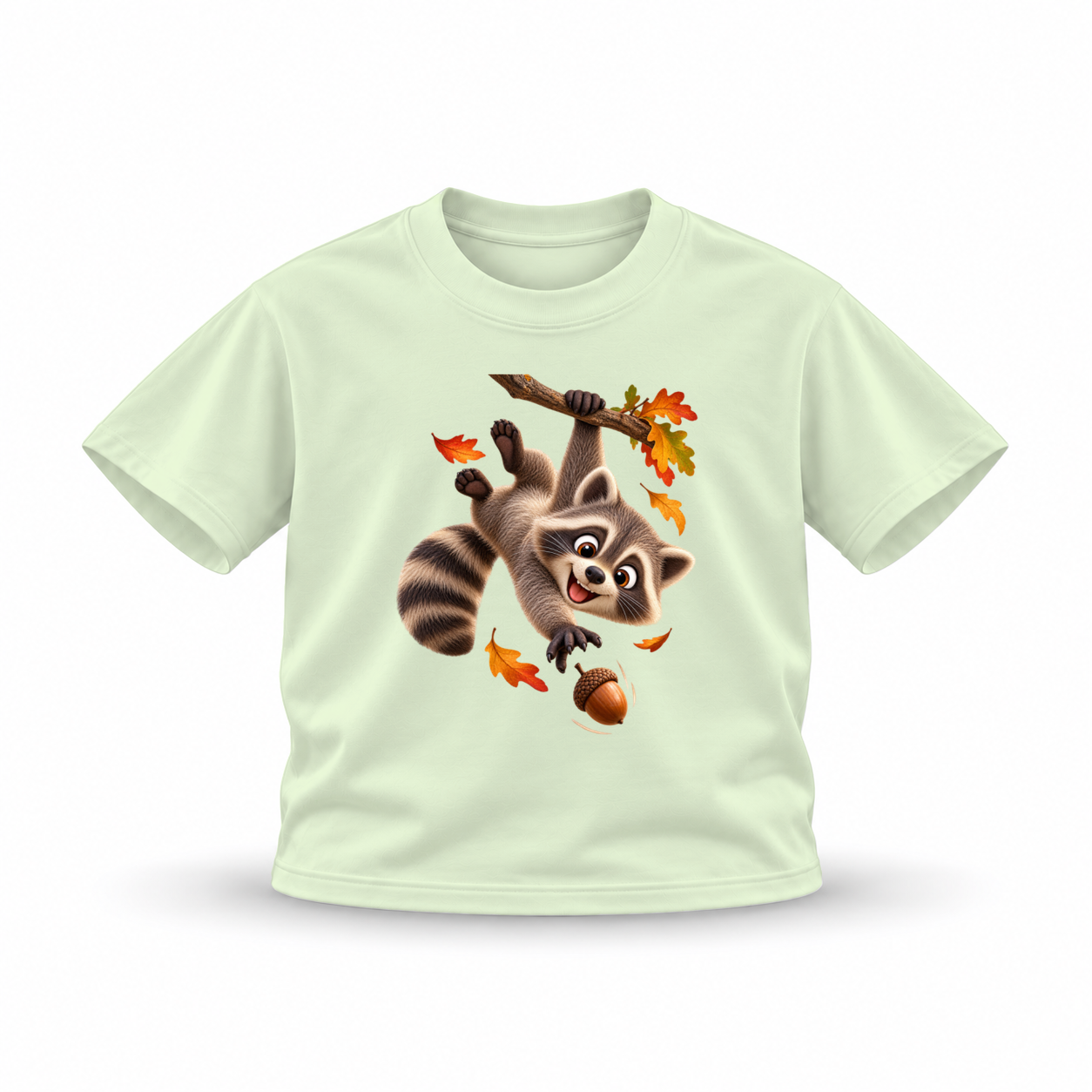 Mini Wild — Raccoon — Green, front